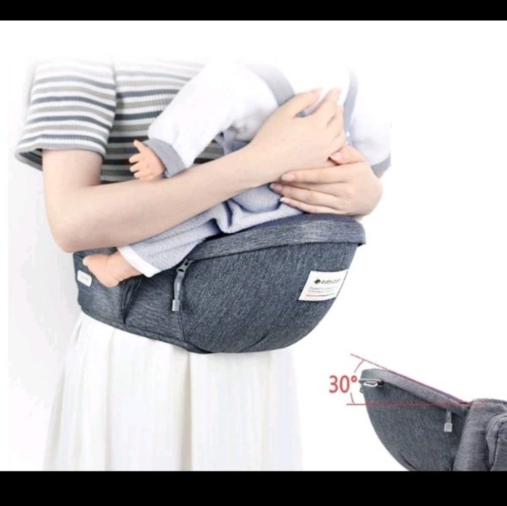 Gray Baby Hip Seat Carrier